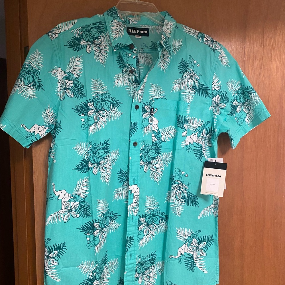 Tropical-Print Shirt
